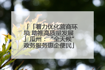 「着力优化营商环境 助推高质量发展」瓜州：“全天候”政务服务惠企便民