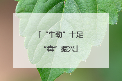“牛劲”十足“犇”振兴