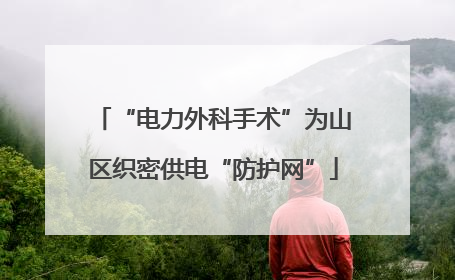 “电力外科手术”为山区织密供电“防护网”