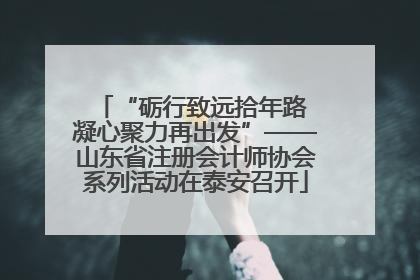 “砺行致远拾年路 凝心聚力再出发”——山东省注册会计师协会系列活动在泰安召开