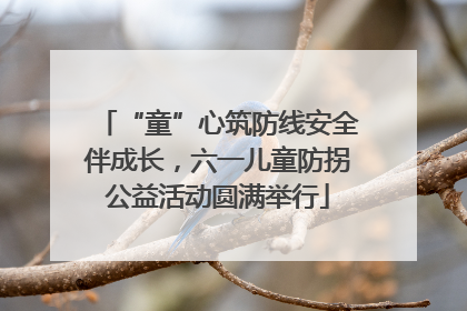 “童”心筑防线安全伴成长，六一儿童防拐公益活动圆满举行