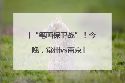 “笔画保卫战”！今晚，常州vs南京