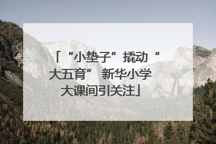 “小垫子”撬动“大五育” 新华小学大课间引关注