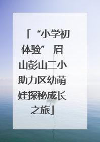 “小学初体验” 眉山彭山二小助力区幼萌娃探秘成长之旅