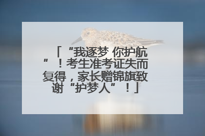 “我逐梦 你护航”！考生准考证失而复得，家长赠锦旗致谢“护梦人”！
