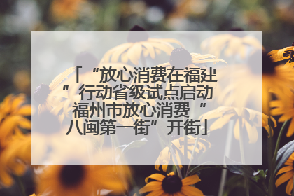 “放心消费在福建”行动省级试点启动 福州市放心消费“八闽第一街”开街