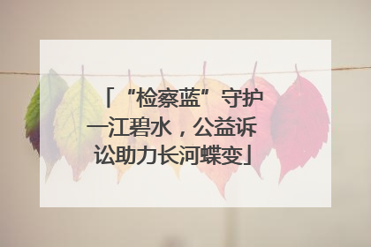 “检察蓝”守护一江碧水，公益诉讼助力长河蝶变