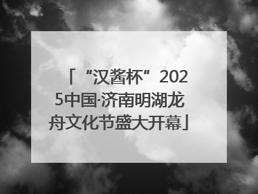 “汉酱杯”2025中国·济南明湖龙舟文化节盛大开幕
