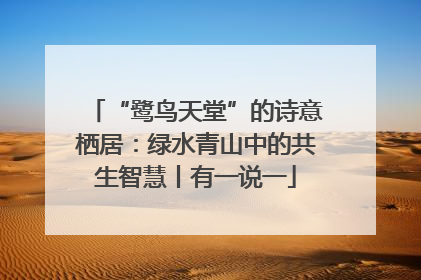 “鹭鸟天堂”的诗意栖居：绿水青山中的共生智慧丨有一说一