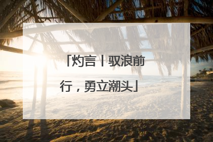 灼言丨驭浪前行，勇立潮头