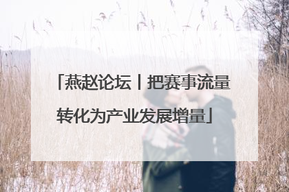 燕赵论坛丨把赛事流量转化为产业发展增量