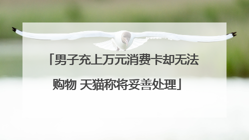 男子充上万元消费卡却无法购物 天猫称将妥善处理