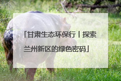 甘肃生态环保行丨探索兰州新区的绿色密码