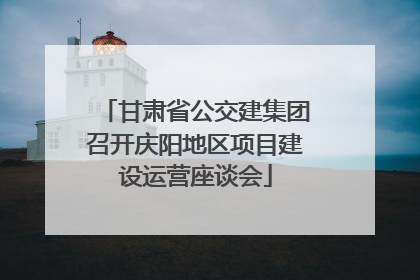 甘肃省公交建集团召开庆阳地区项目建设运营座谈会