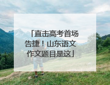 直击高考首场告捷！山东语文作文题目是这
