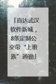 直达武汉软件新城，8条定制公交带“上班族”通勤