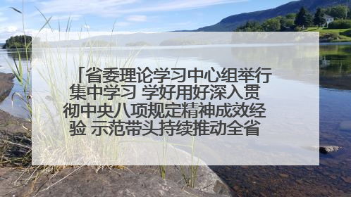 省委理论学习中心组举行集中学习 学好用好深入贯彻中央八项规定精神成效经验 示范带头持续推动全省学习教育走深走实