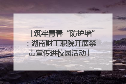 筑牢青春“防护墙”：湖南财工职院开展禁毒宣传进校园活动