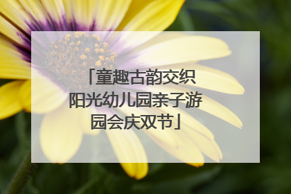 童趣古韵交织 阳光幼儿园亲子游园会庆双节