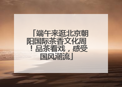 端午来逛北京朝阳国际茶香文化周！品茶看戏，感受国风潮流