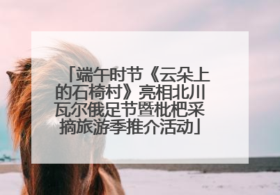 端午时节《云朵上的石椅村》亮相北川瓦尔俄足节暨枇杷采摘旅游季推介活动