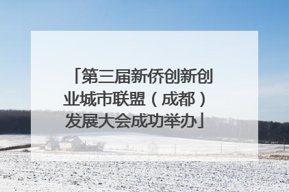 第三届新侨创新创业城市联盟（成都）发展大会成功举办