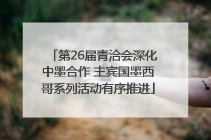 第26届青洽会深化中墨合作 主宾国墨西哥系列活动有序推进