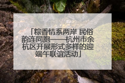 粽香情系两岸 民俗韵连同胞——杭州市余杭区开展形式多样的迎端午联谊活动