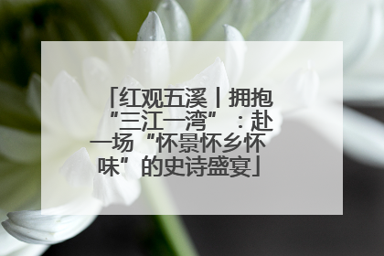 红观五溪丨拥抱“三江一湾”：赴一场“怀景怀乡怀味”的史诗盛宴