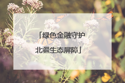 绿色金融守护北疆生态屏障