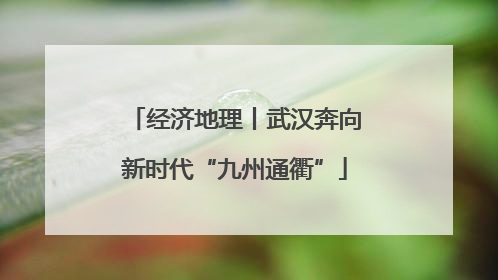 经济地理丨武汉奔向新时代“九州通衢”