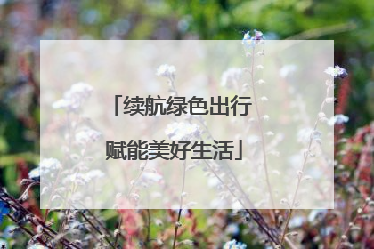 续航绿色出行 赋能美好生活
