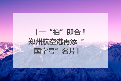 一“拍”即合！郑州航空港再添“国字号”名片