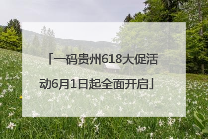 一码贵州618大促活动6月1日起全面开启