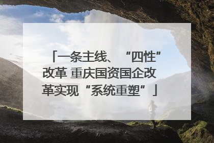 一条主线、“四性”改革 重庆国资国企改革实现“系统重塑”