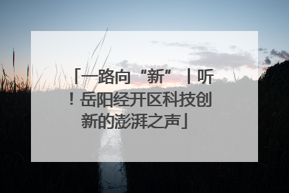 一路向“新”丨听！岳阳经开区科技创新的澎湃之声