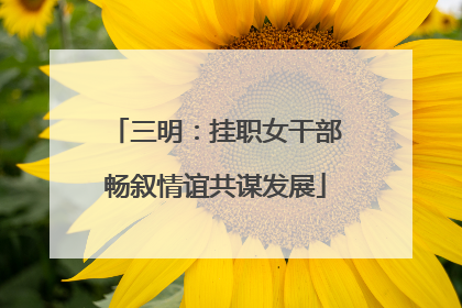 三明：挂职女干部畅叙情谊共谋发展