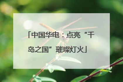 中国华电：点亮“千岛之国”璀璨灯火
