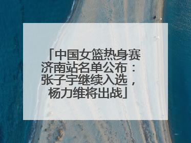 中国女篮热身赛济南站名单公布：张子宇继续入选，杨力维将出战