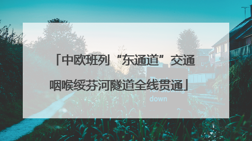 中欧班列“东通道”交通咽喉绥芬河隧道全线贯通