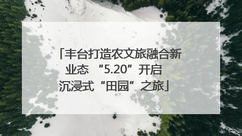丰台打造农文旅融合新业态 “5.20”开启沉浸式“田园”之旅