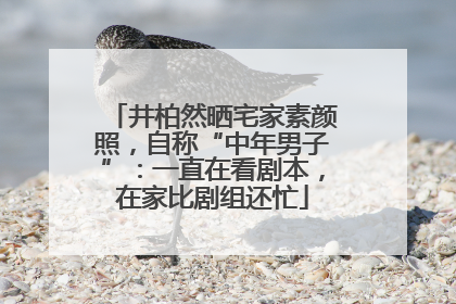 井柏然晒宅家素颜照，自称“中年男子”：一直在看剧本，在家比剧组还忙