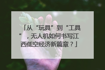 从“玩具”到“工具”，无人机如何书写江西低空经济新篇章？