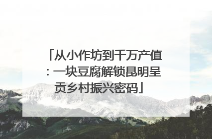 从小作坊到千万产值：一块豆腐解锁昆明呈贡乡村振兴密码