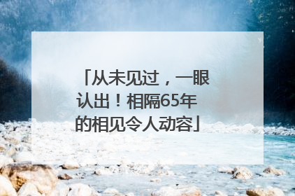 从未见过，一眼认出！相隔65年的相见令人动容
