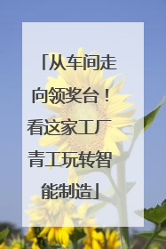从车间走向领奖台！看这家工厂青工玩转智能制造