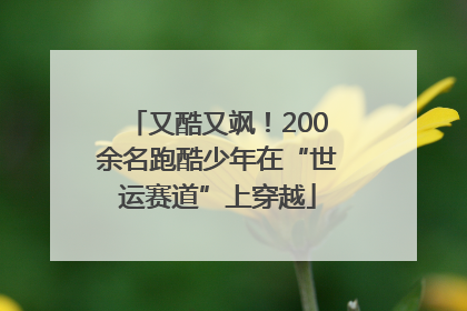又酷又飒！200余名跑酷少年在“世运赛道”上穿越