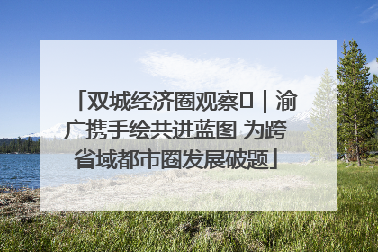 双城经济圈观察㊺｜渝广携手绘共进蓝图 为跨省域都市圈发展破题