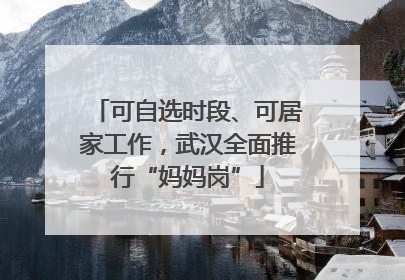 可自选时段、可居家工作，武汉全面推行“妈妈岗”