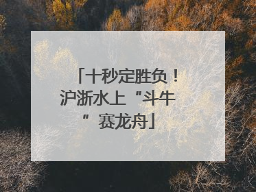 十秒定胜负！沪浙水上“斗牛”赛龙舟